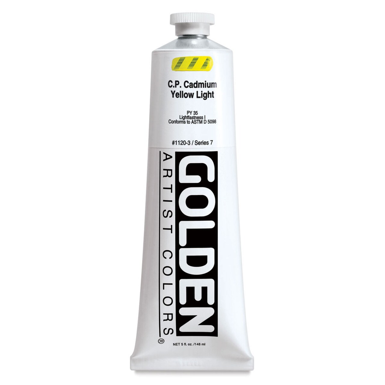Golden Heavy Body Artist Acrylics - Cadmium Yellow Light, 5 oz Tube